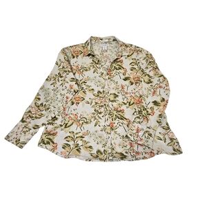 Laura Ashley Linen Floral Blouse